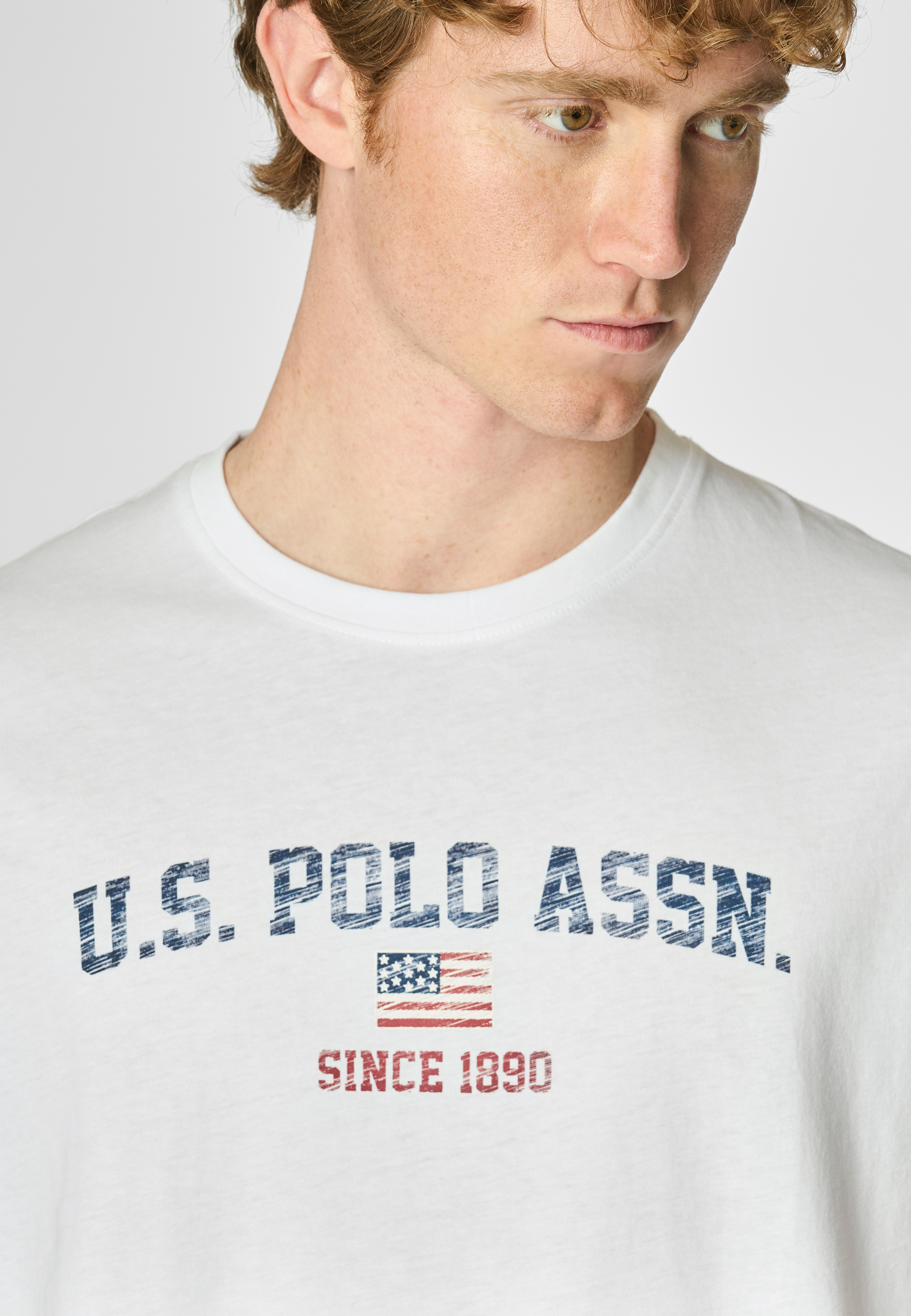T-shirt a maniche corte in cotone con stampa U.S. Polo Assn.