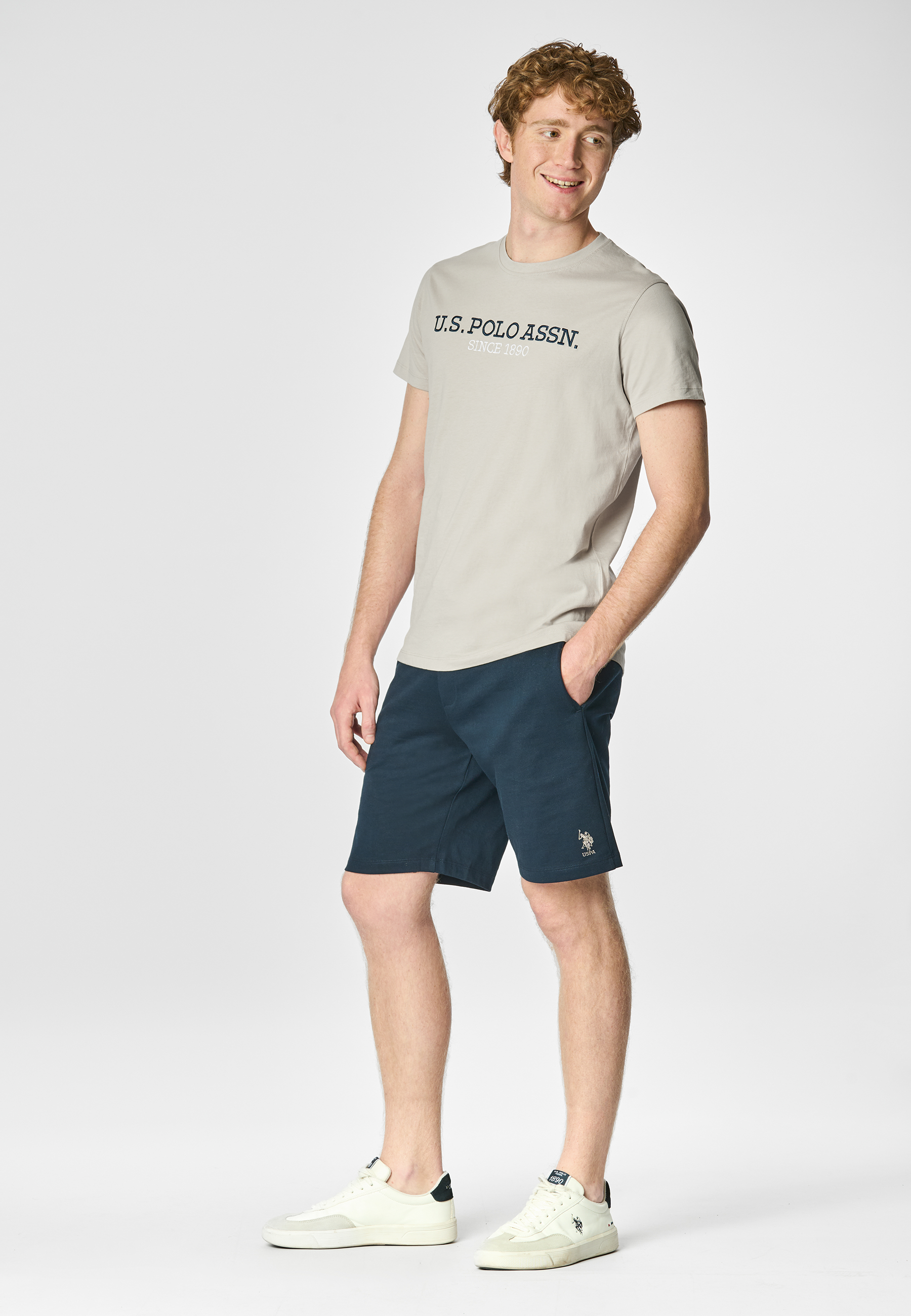 T-shirt a maniche corte in cotone con ricamo U.S. Polo Assn.