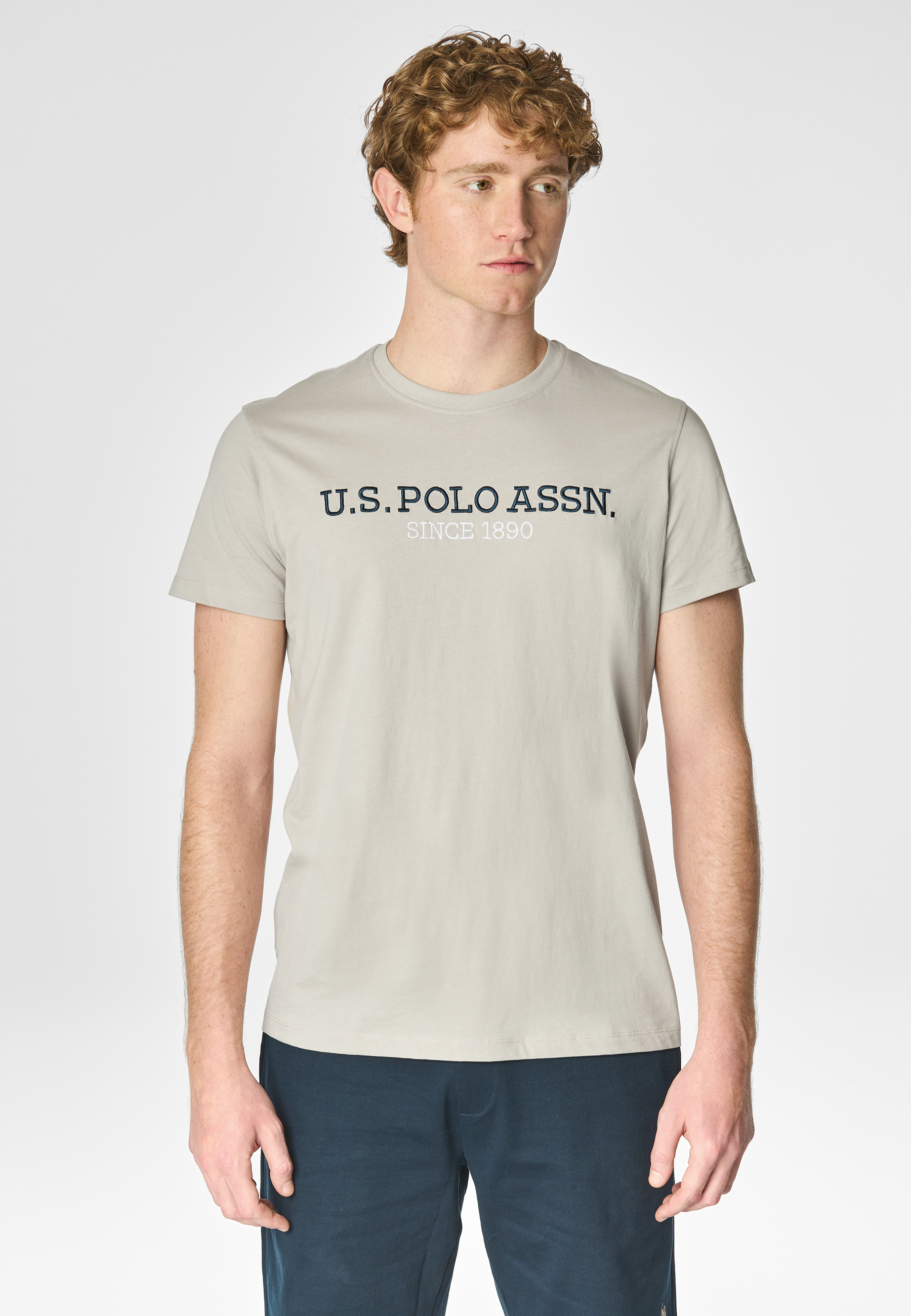 T-shirt a maniche corte in cotone con ricamo U.S. Polo Assn.