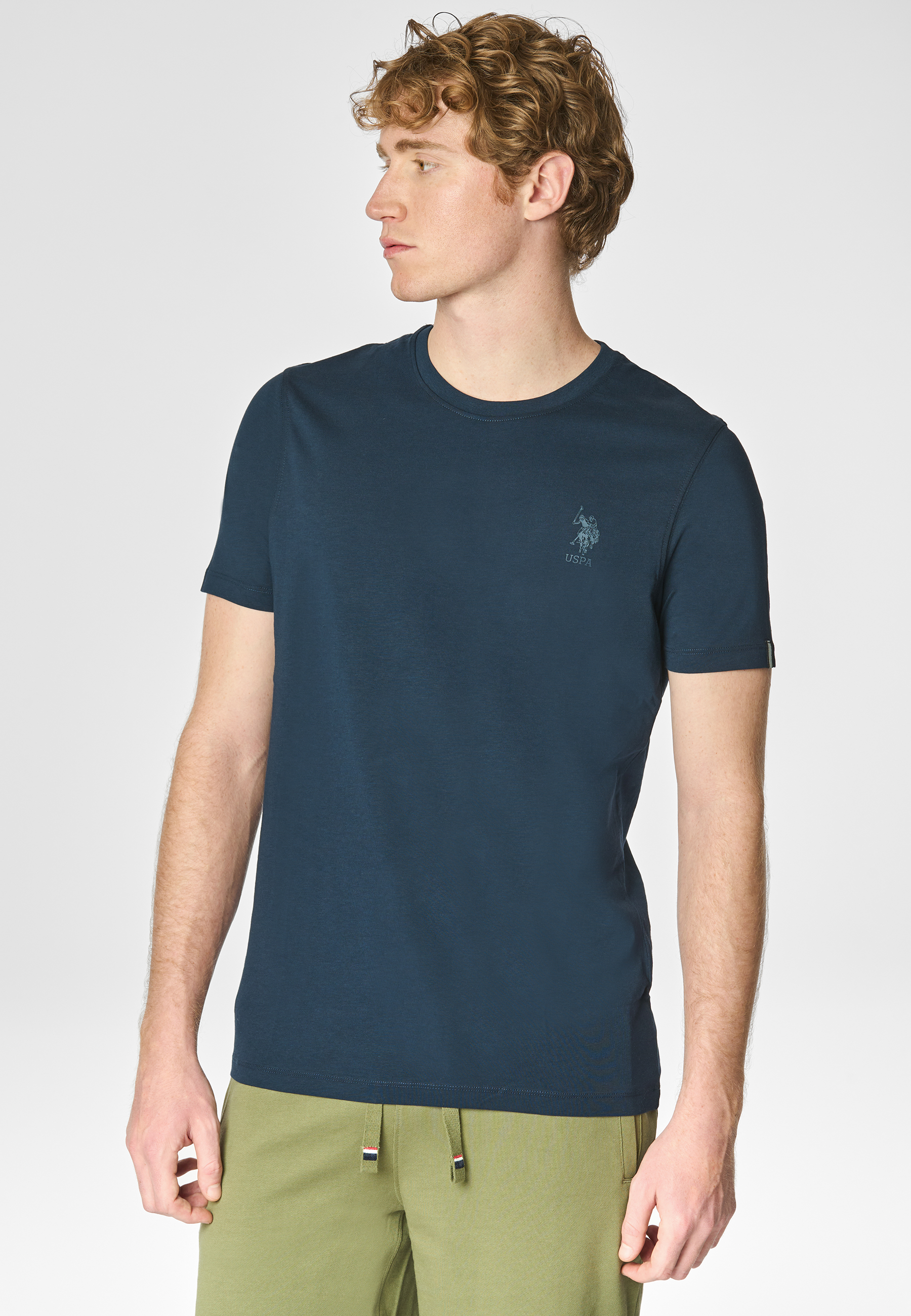 T-shirt in cotone jersey stretch con logo