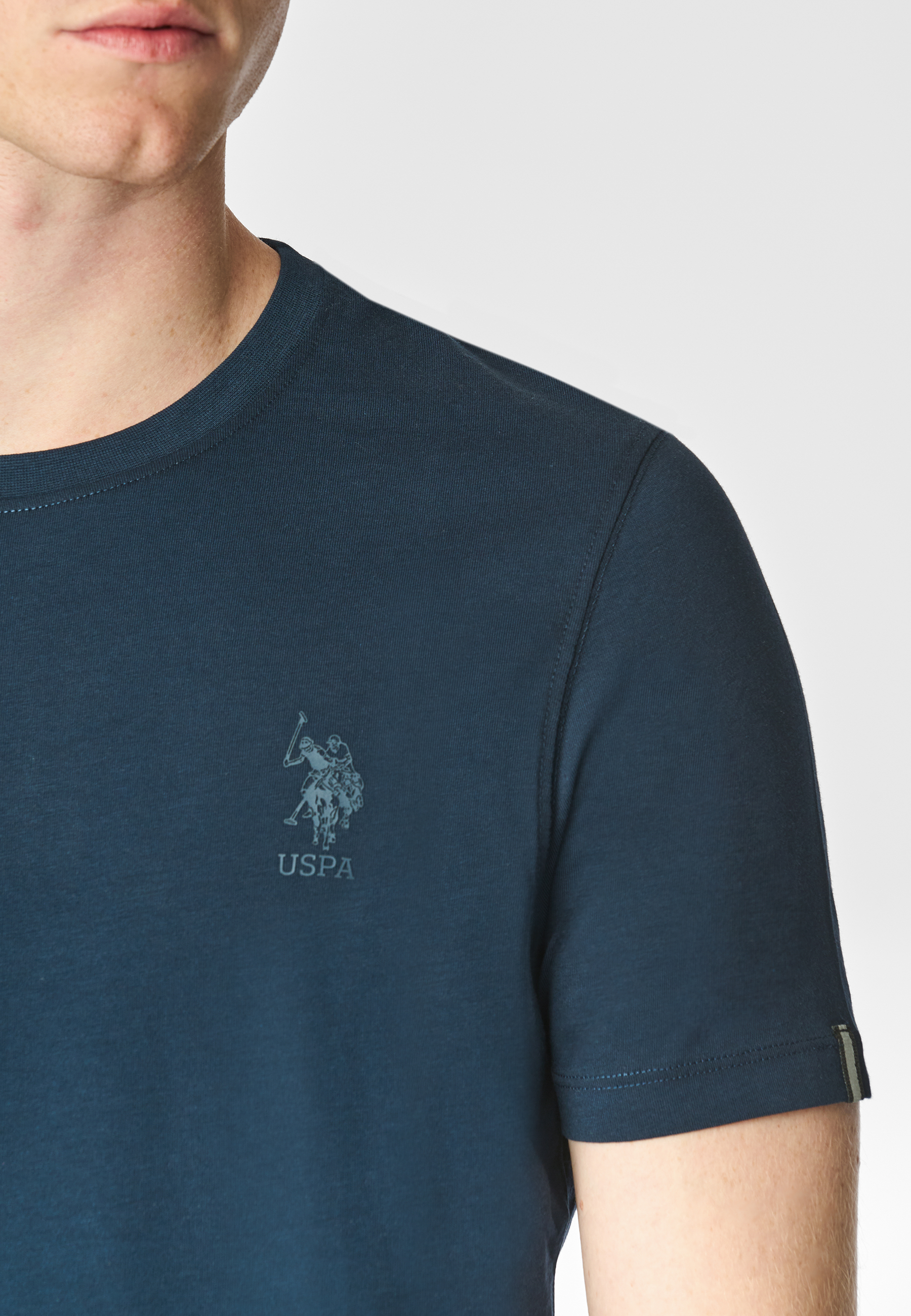 T-shirt in cotone jersey stretch con logo