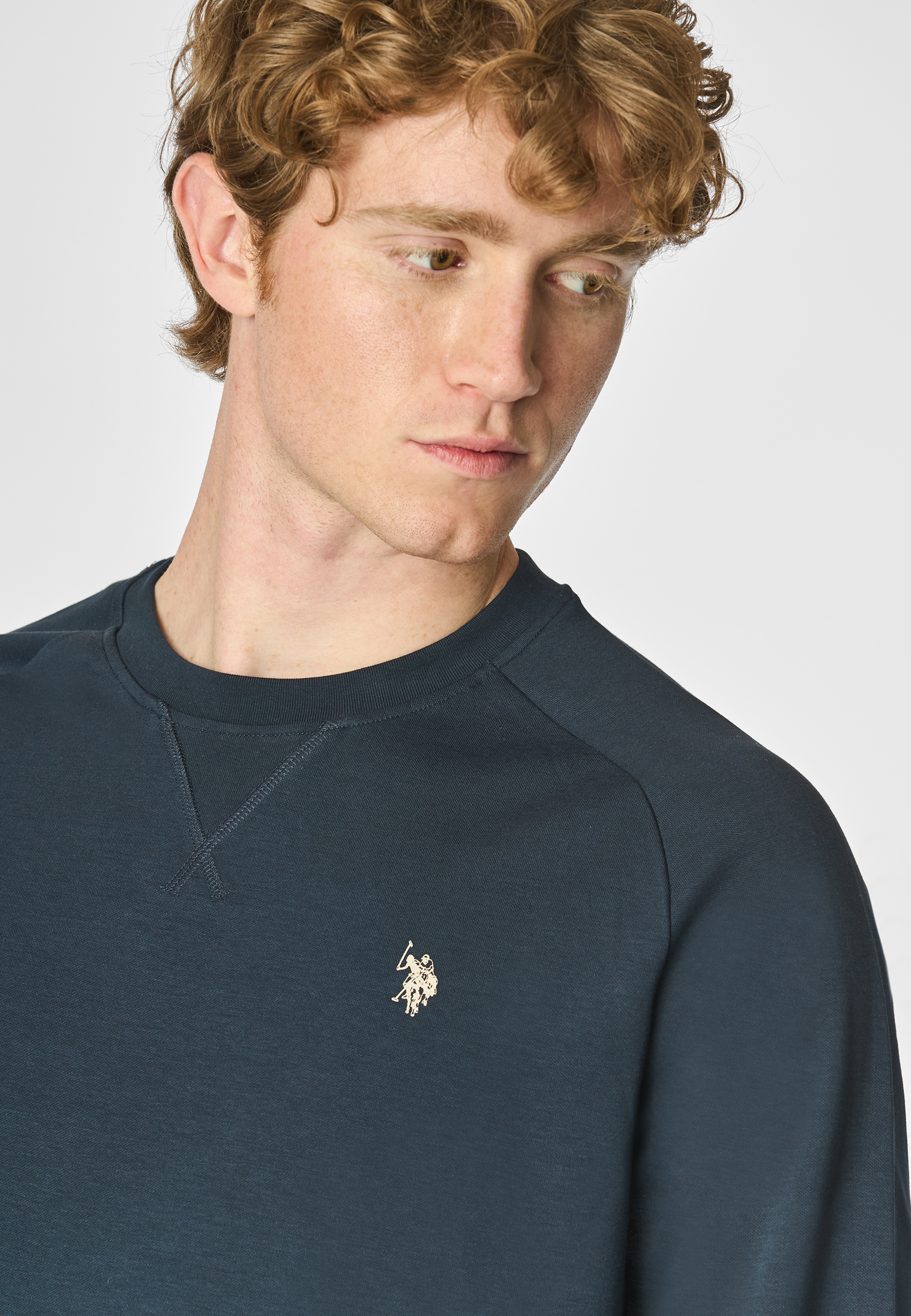 Felpa girocollo in cotone premium quality con logo