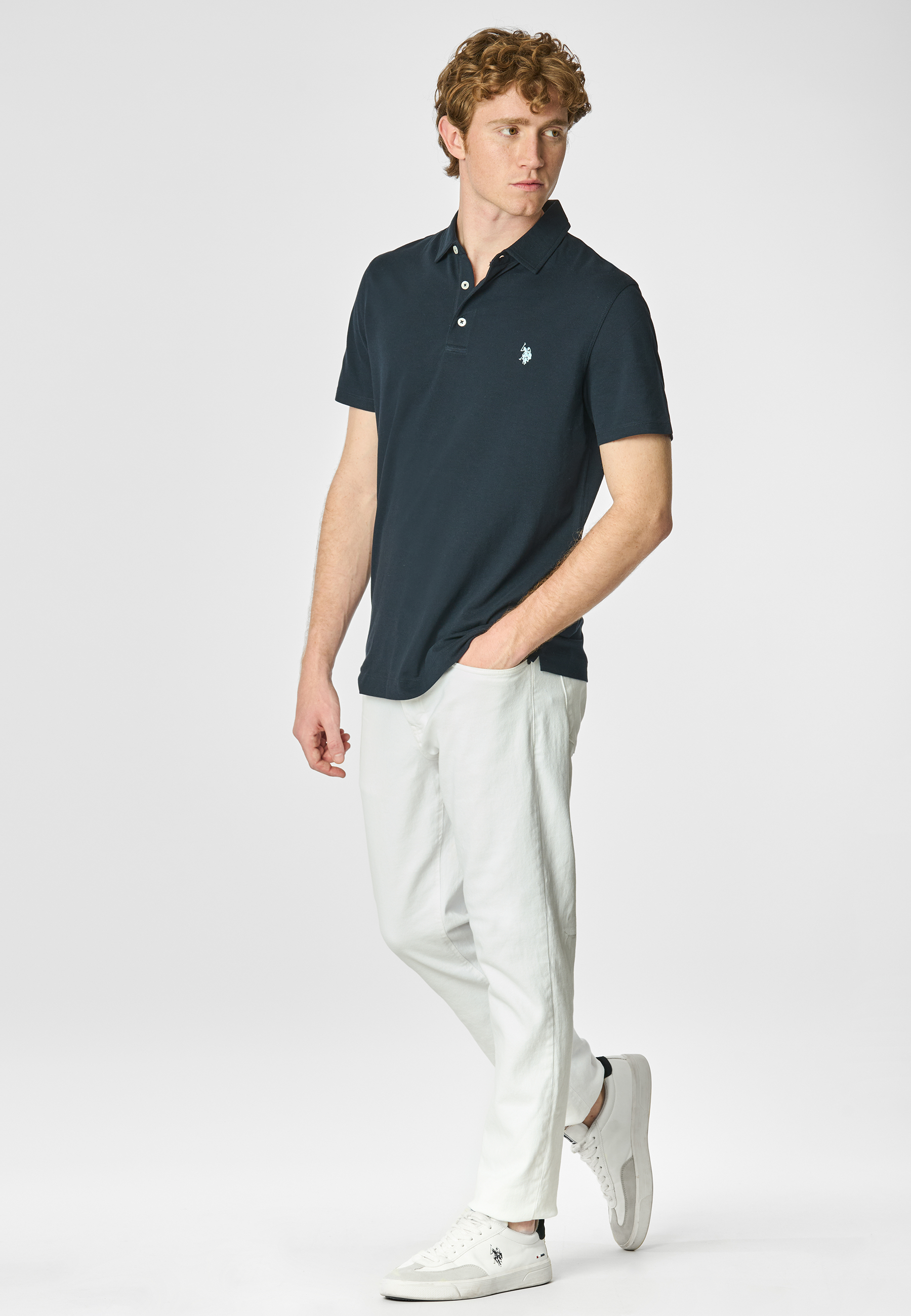 Polo shirt a maniche corte in cotone supima premium quality con logo