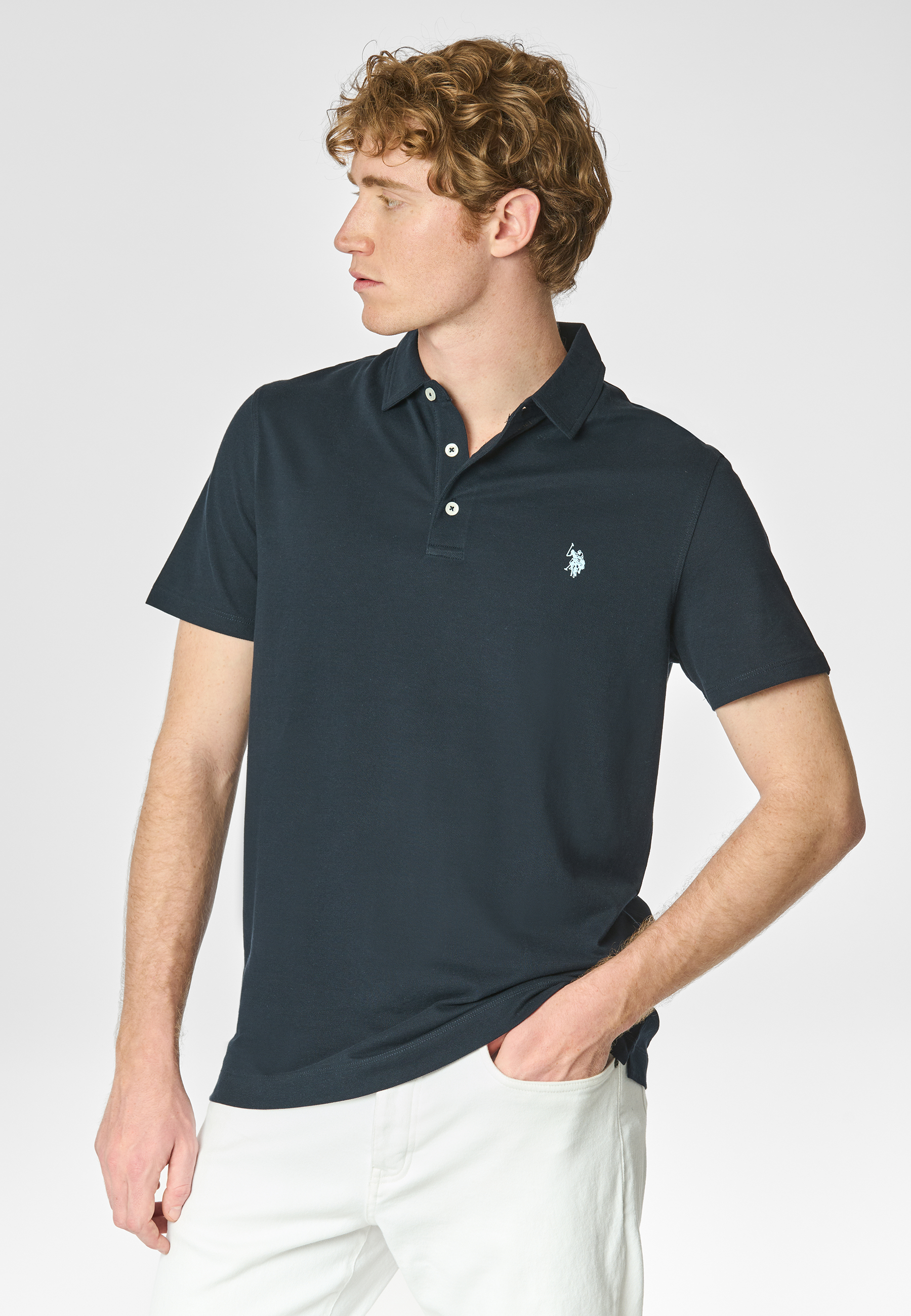 Polo shirt a maniche corte in cotone supima premium quality con logo
