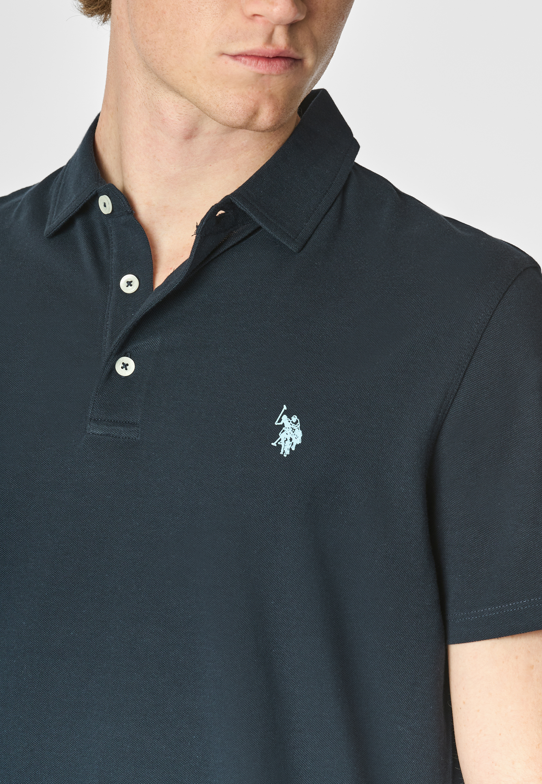 Polo shirt a maniche corte in cotone supima premium quality con logo