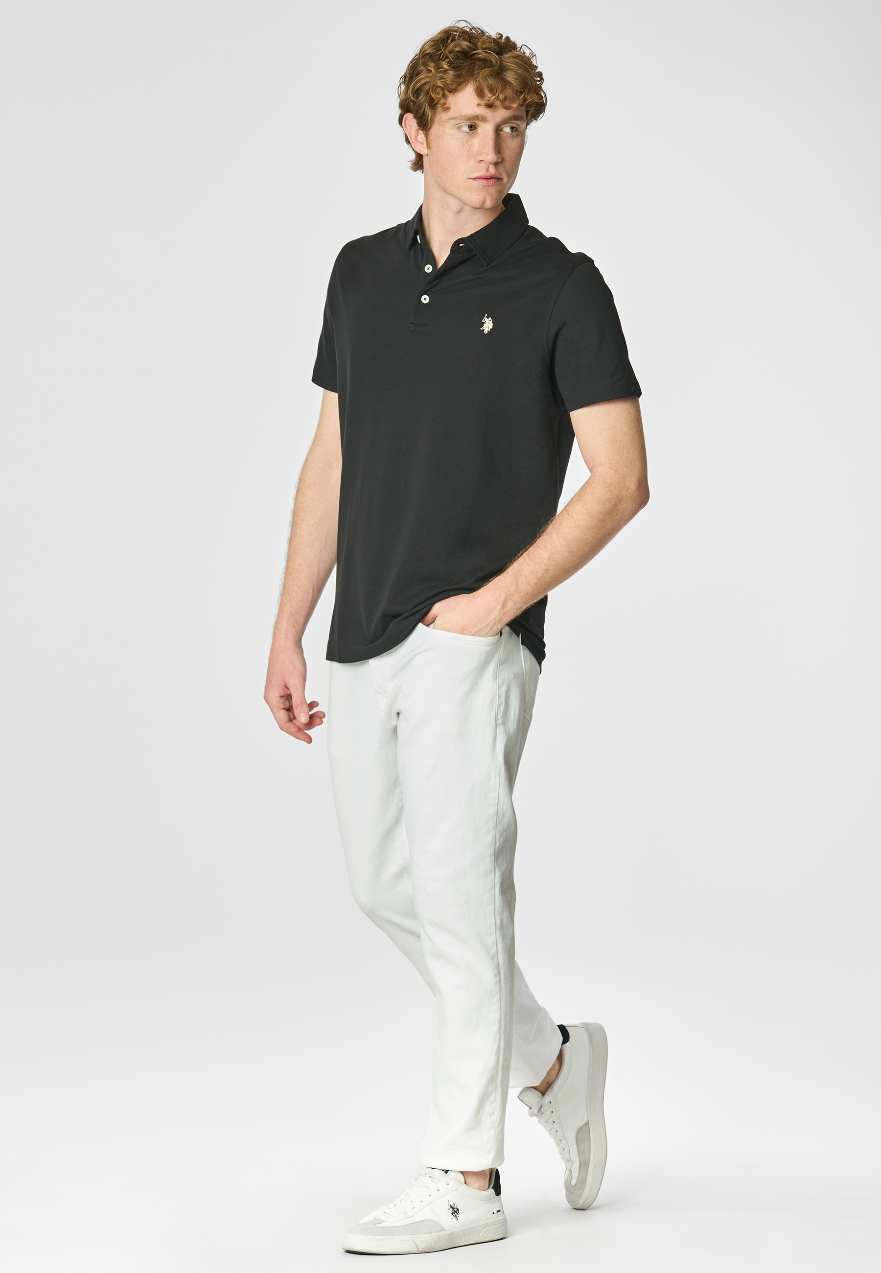 Polo shirt a maniche corte in cotone supima premium quality con logo