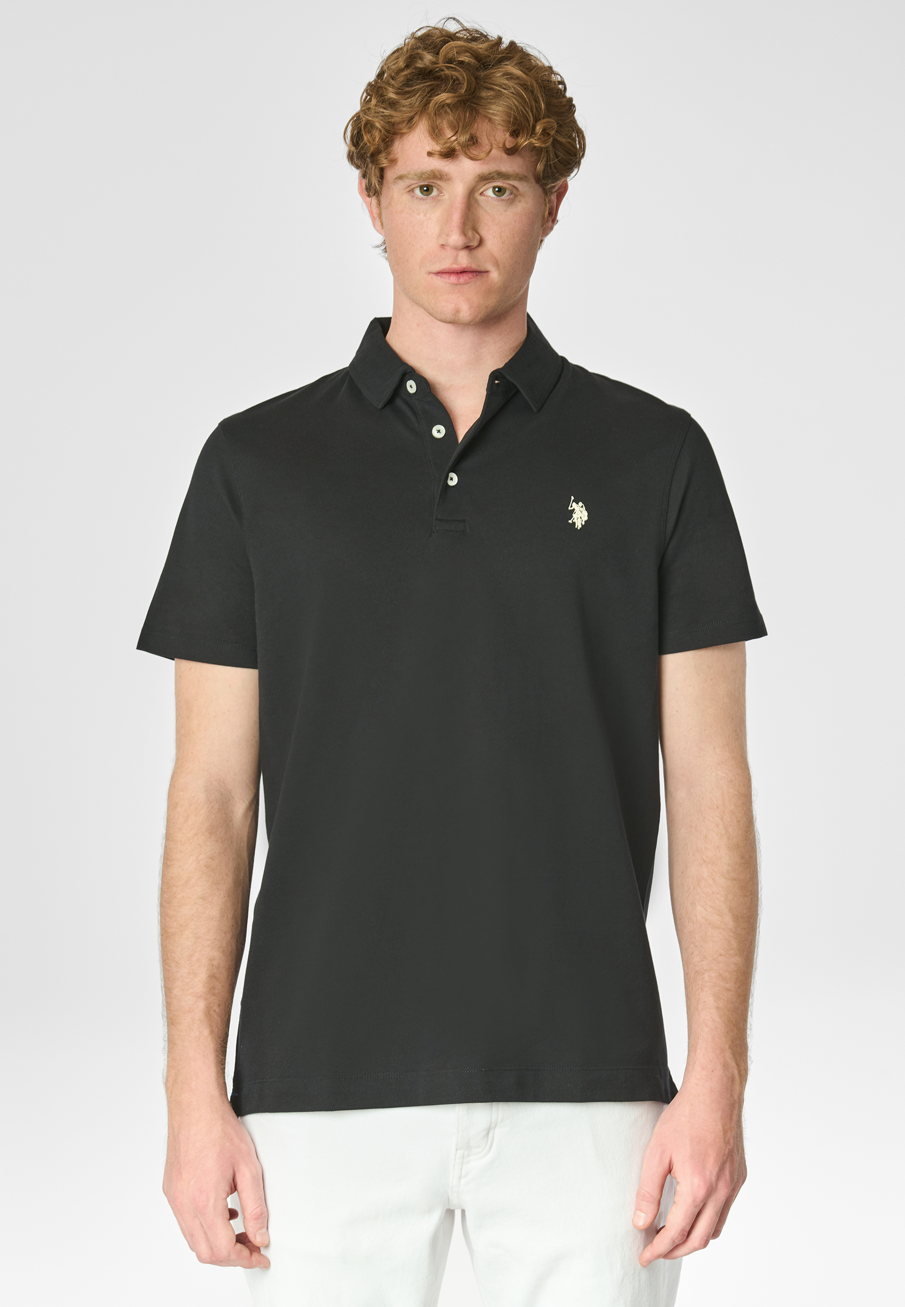 Polo shirt a maniche corte in cotone supima premium quality con logo
