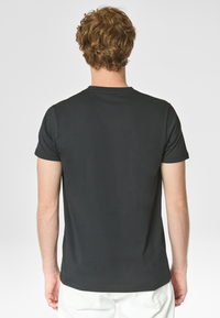 T-shirt a maniche corte con scollo a V in cotone con logo