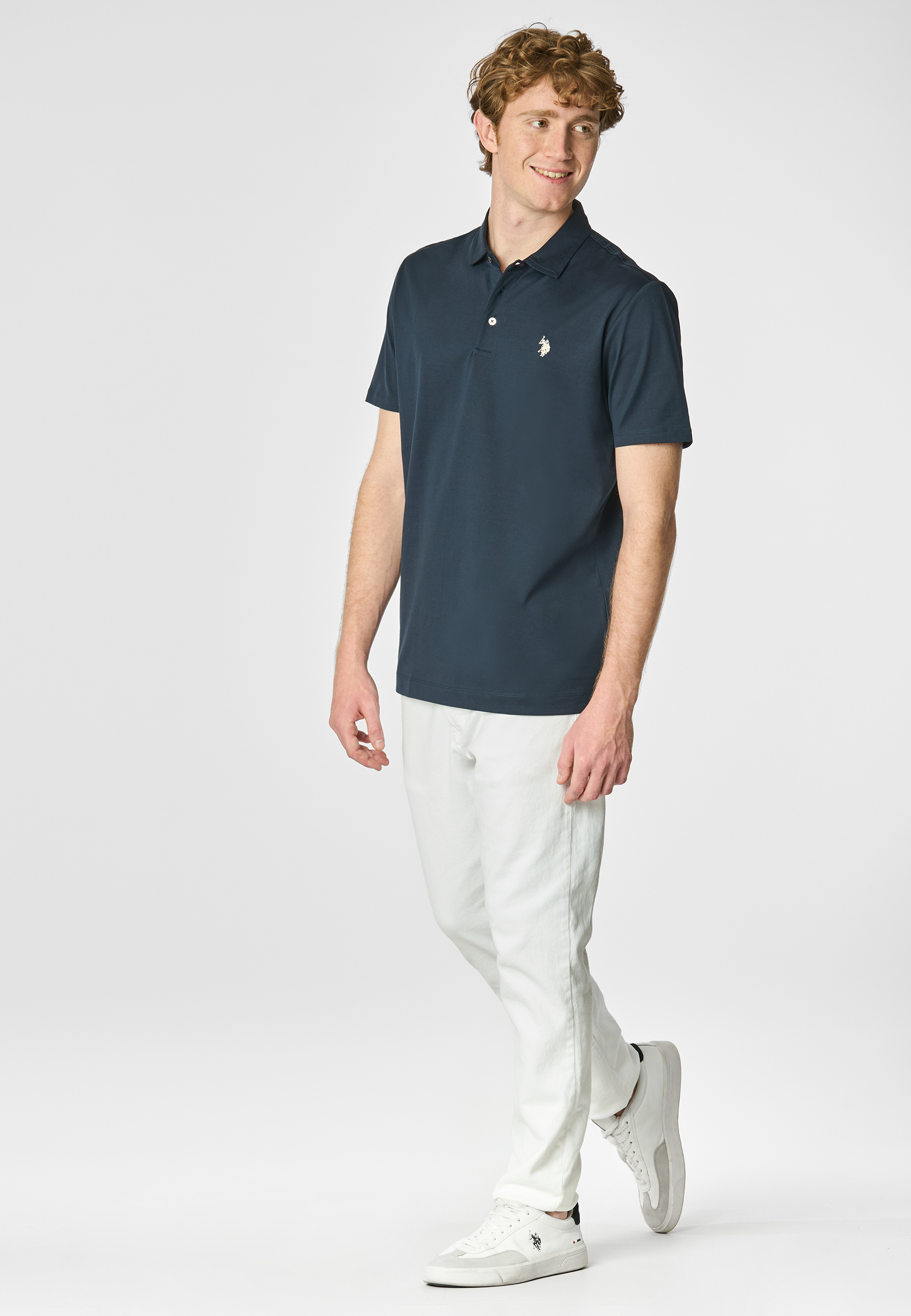 Polo shirt a maniche corte in cotone premium quality con logo