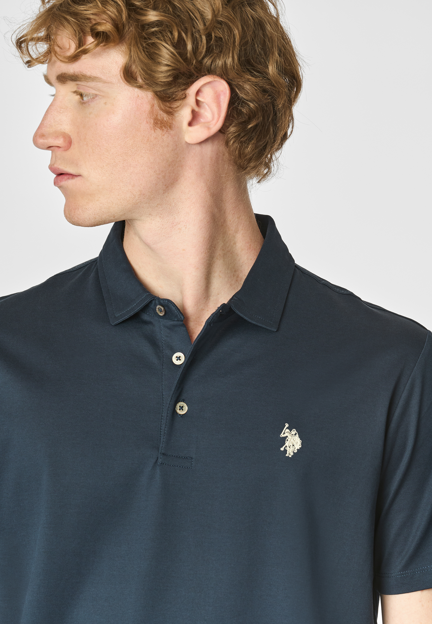 Polo shirt a maniche corte in cotone premium quality con logo