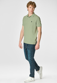 Polo shirt a maniche corte in cotone melange premium quality con logo