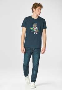 T-shirt a maniche corte in cotone light con stampa frontale