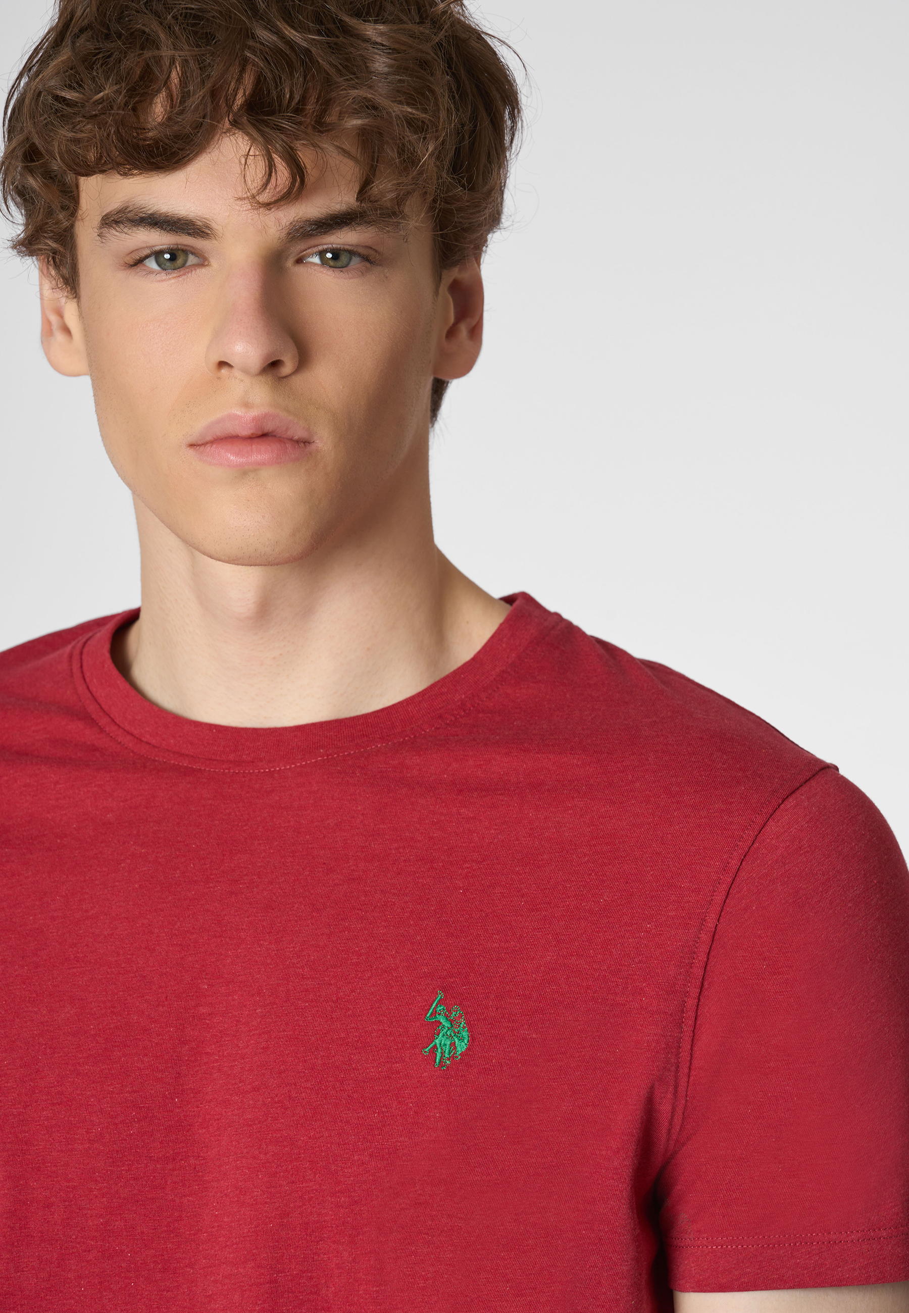 T-shirt a maniche corte in cotone melange premium quality con logo