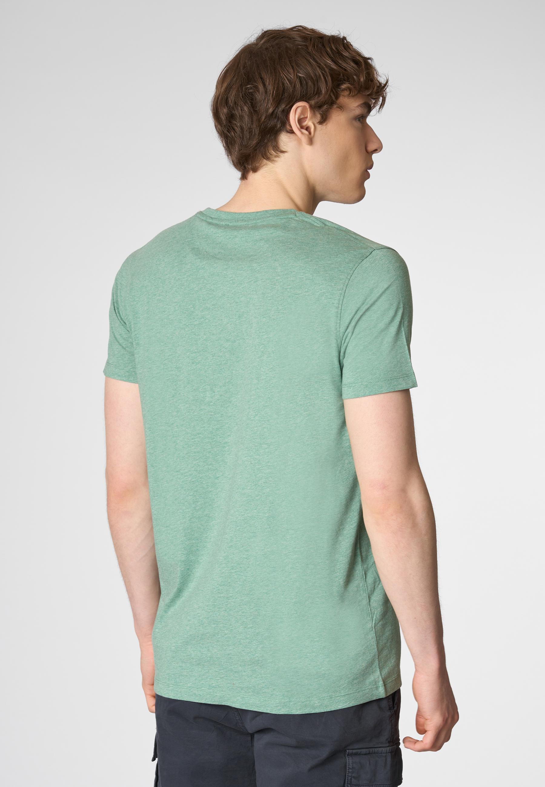 T-shirt a maniche corte in cotone melange premium quality con logo