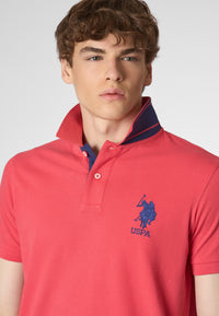 Polo shirt a maniche corte in cotone piquet con logo e numero