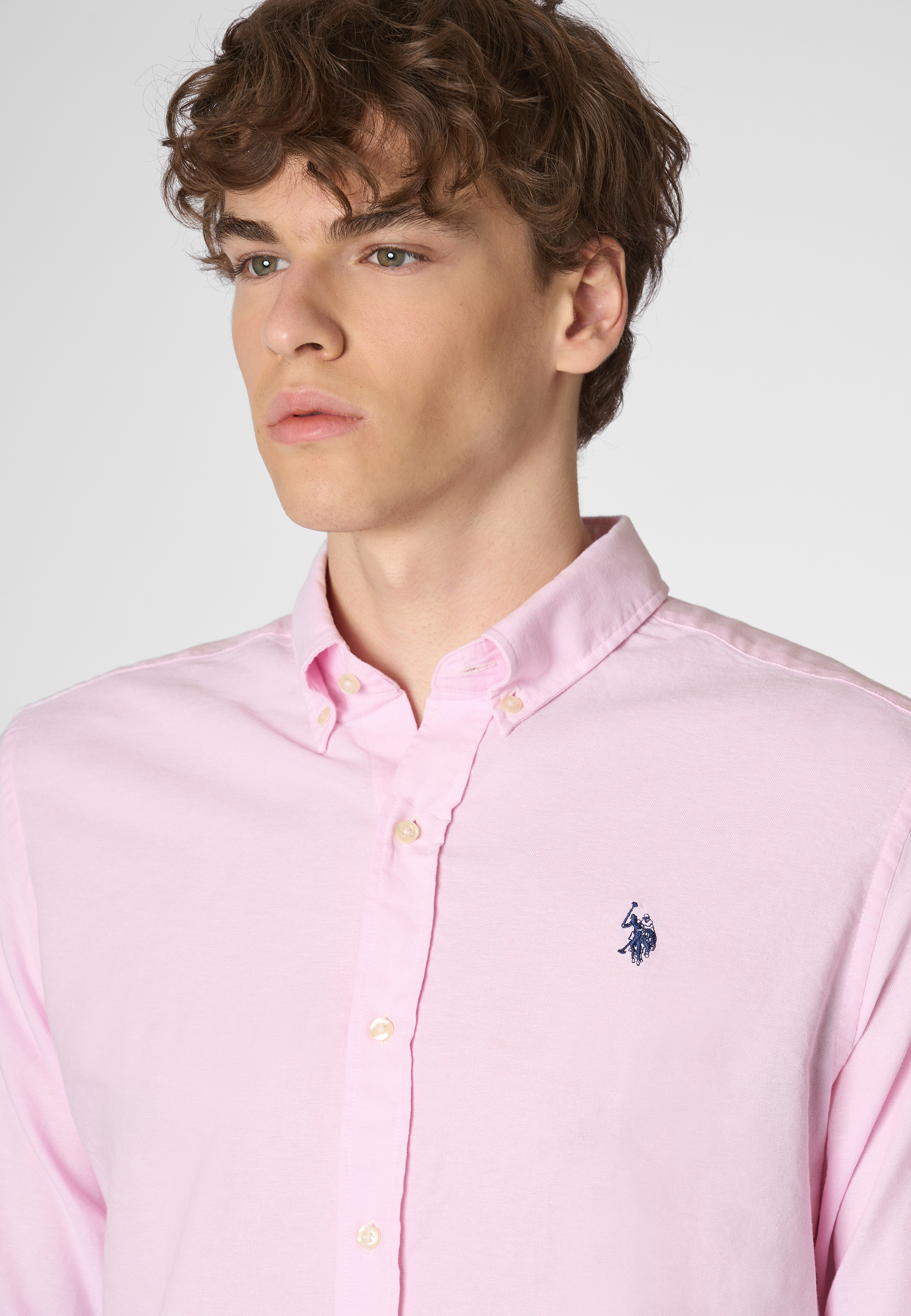 Camicia in cotone oxford slim fit con logo