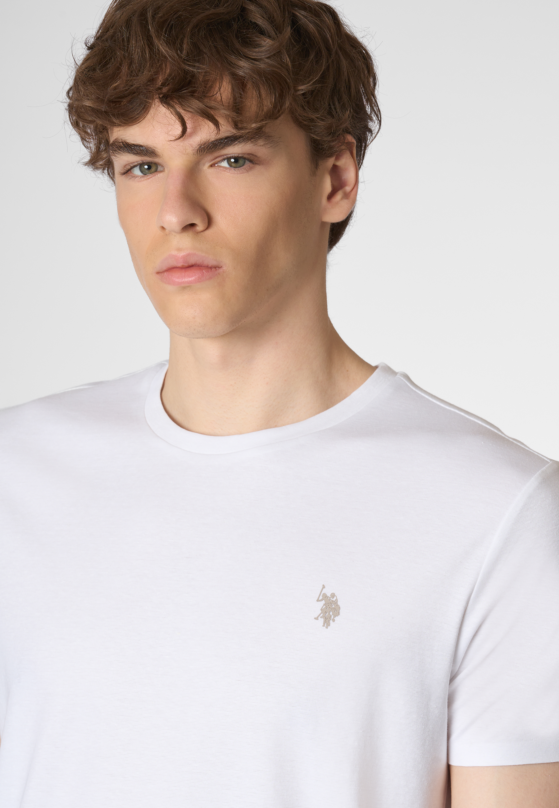 T-shirt a maniche corte in jersey stretch premium quality con logo