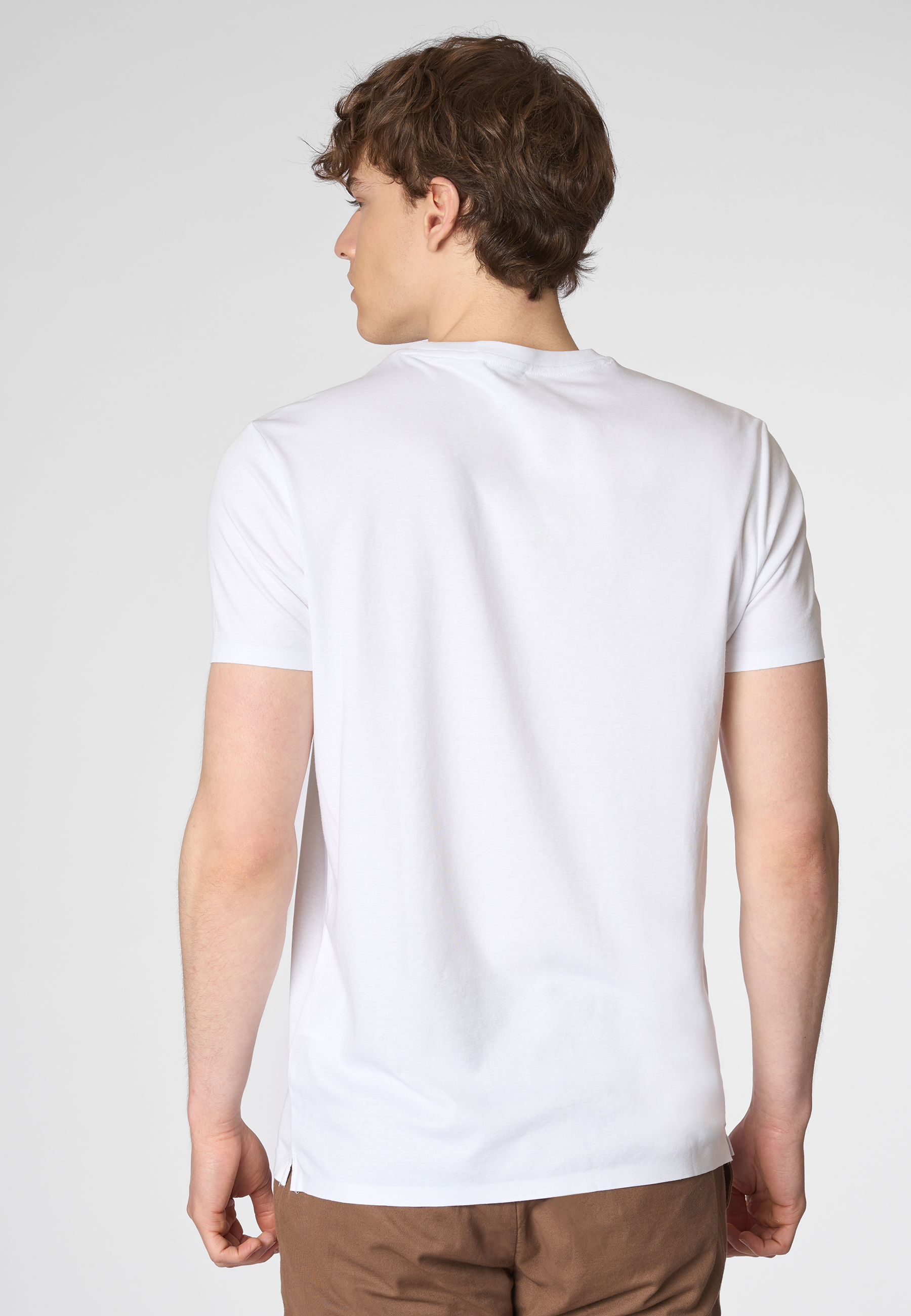 T-shirt a maniche corte in jersey stretch premium quality con logo
