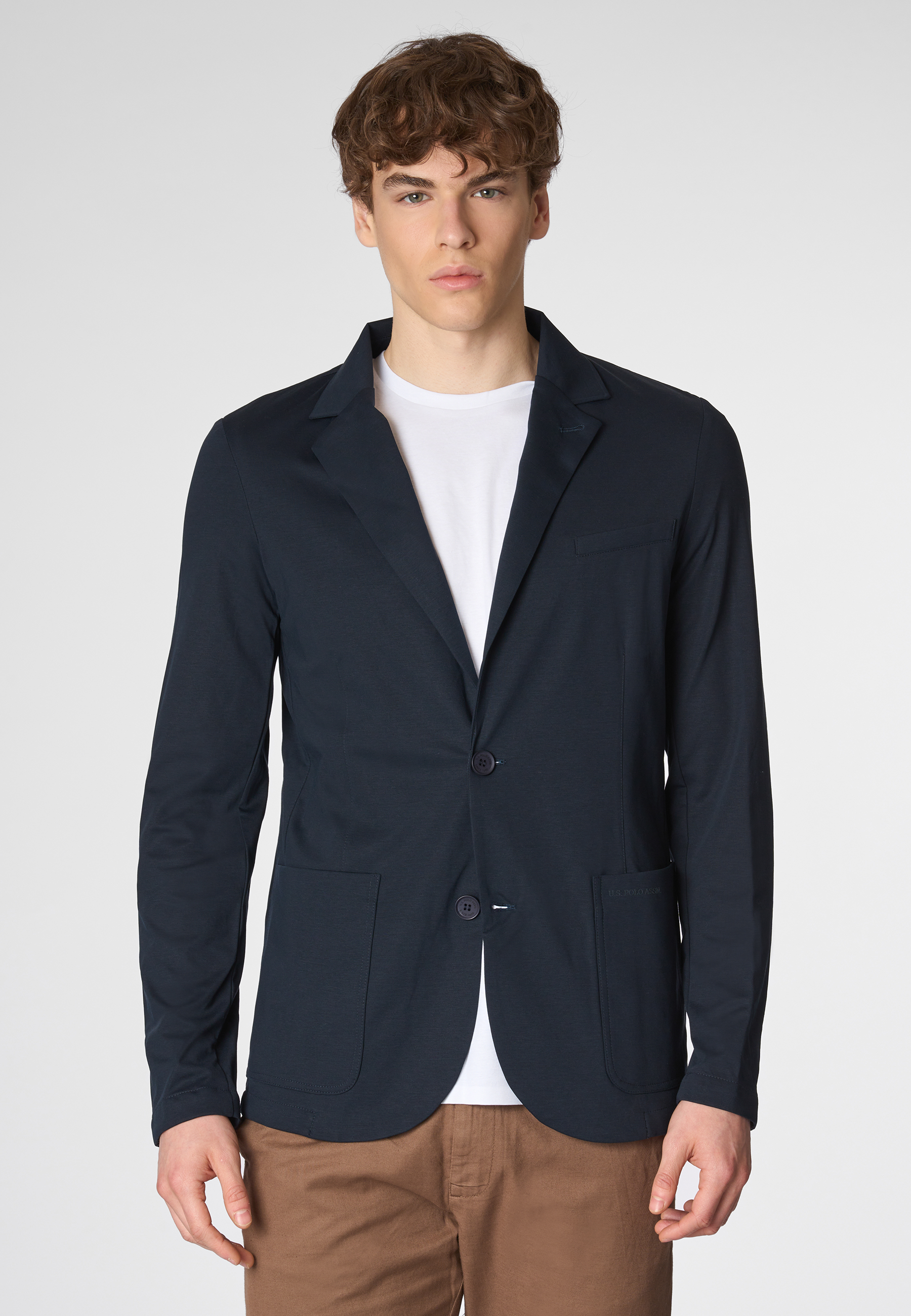 Blazer in jersey stretch