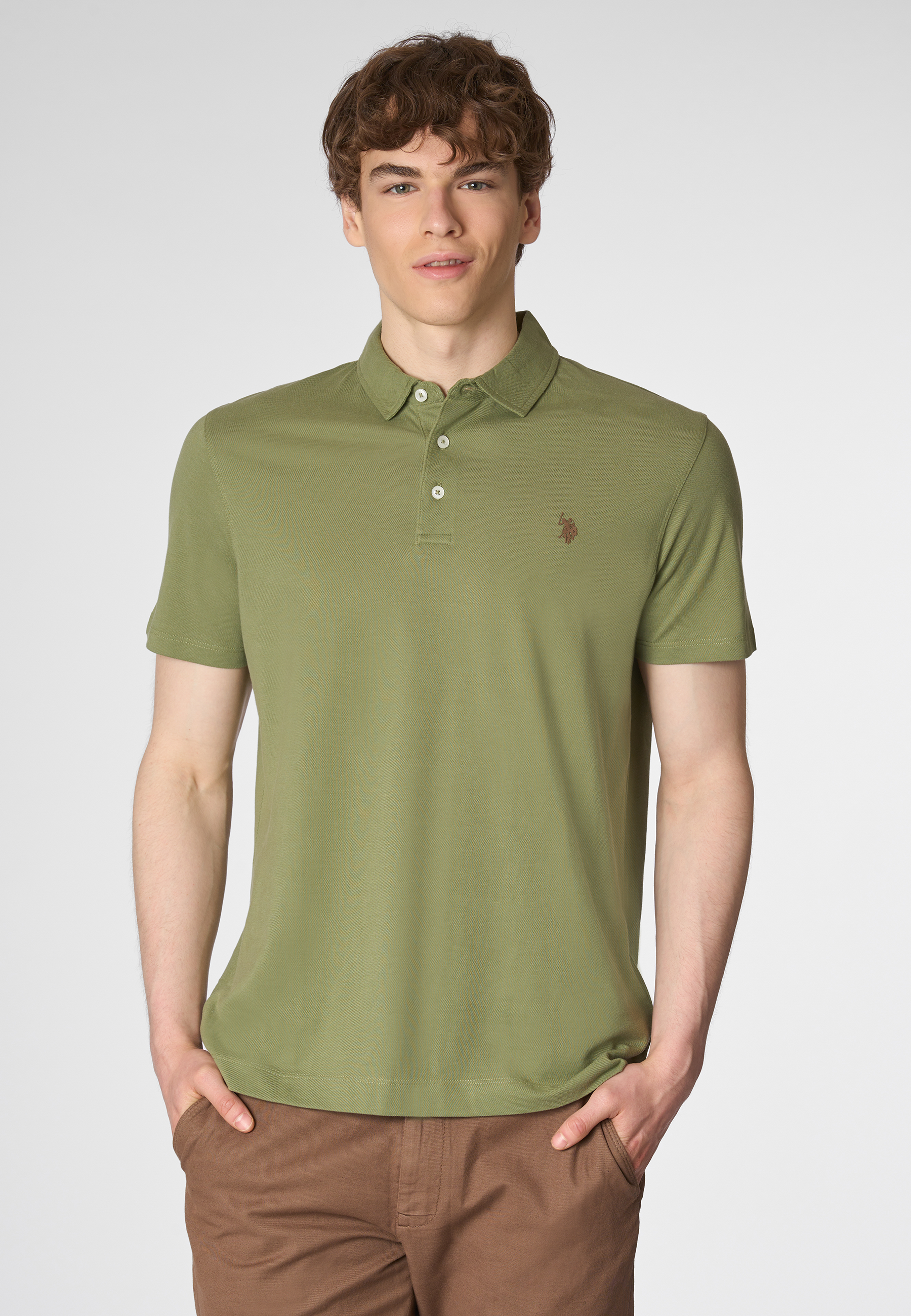 Polo shirt a maniche corte in cotone supima premium quality con logo