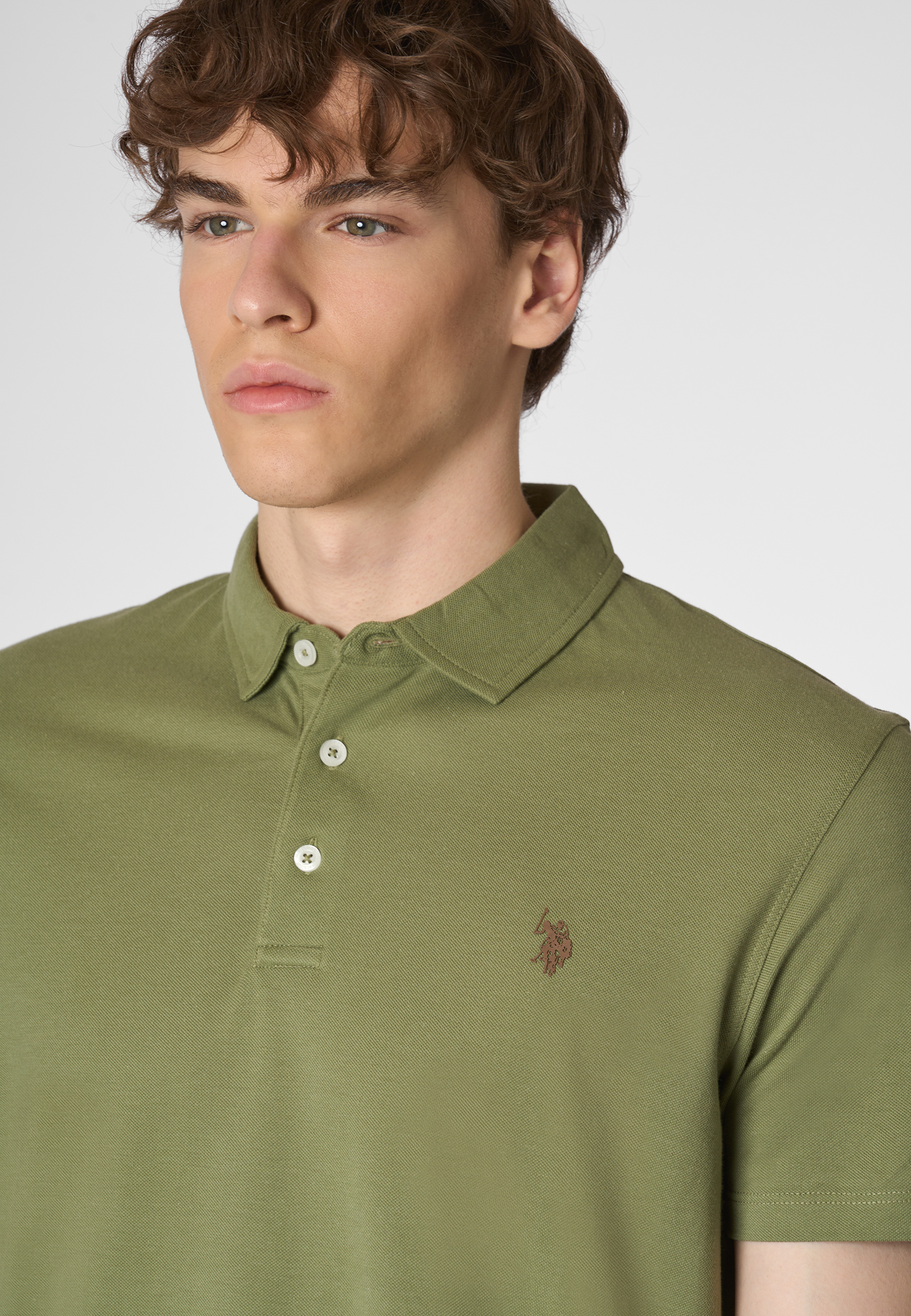 Polo shirt a maniche corte in cotone supima premium quality con logo