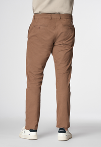 Pantalone chino in misto lino e cotone stretch