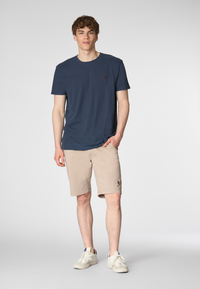 T-shirt a maniche corte in misto cotone organico e canapa con logo