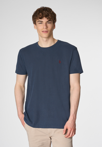 T-shirt a maniche corte in misto cotone organico e canapa con logo