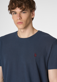 T-shirt a maniche corte in misto cotone organico e canapa con logo