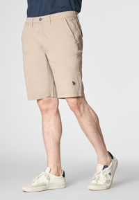 Pantaloni corti chino in cotone twill stretch con logo