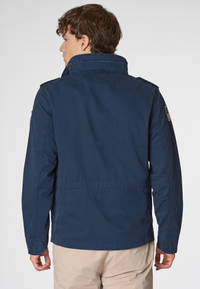 Giacca field in cotone gabardine con patch