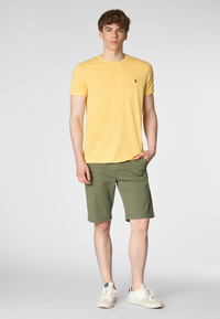 Pantaloni corti chino in cotone twill stretch con logo