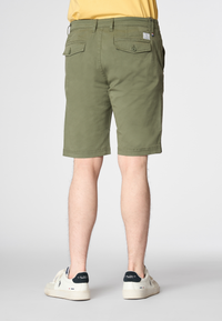 Pantaloni corti chino in cotone twill stretch con logo