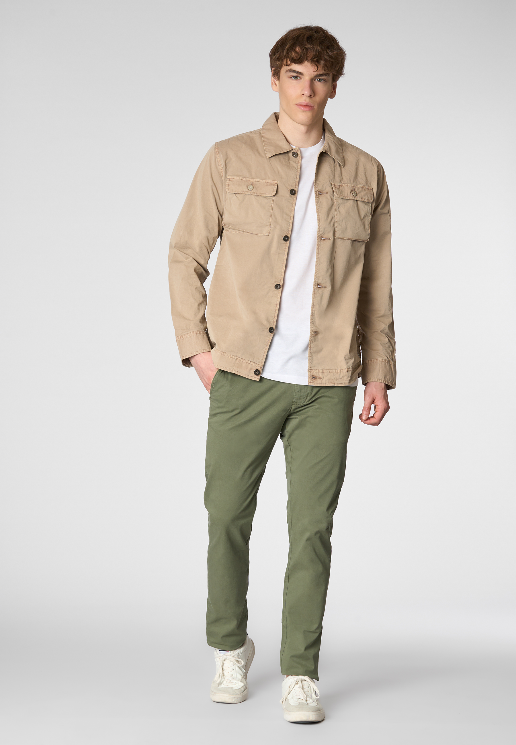 Giacca wiley stretch in cotone popeline