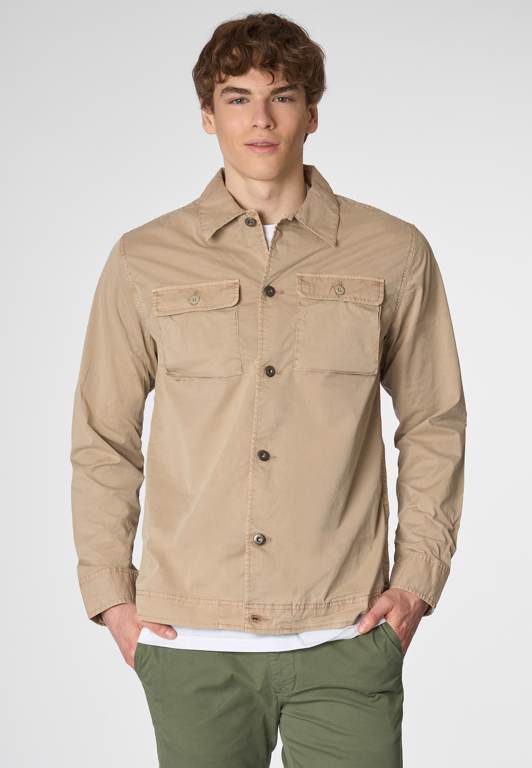 Giacca wiley stretch in cotone popeline