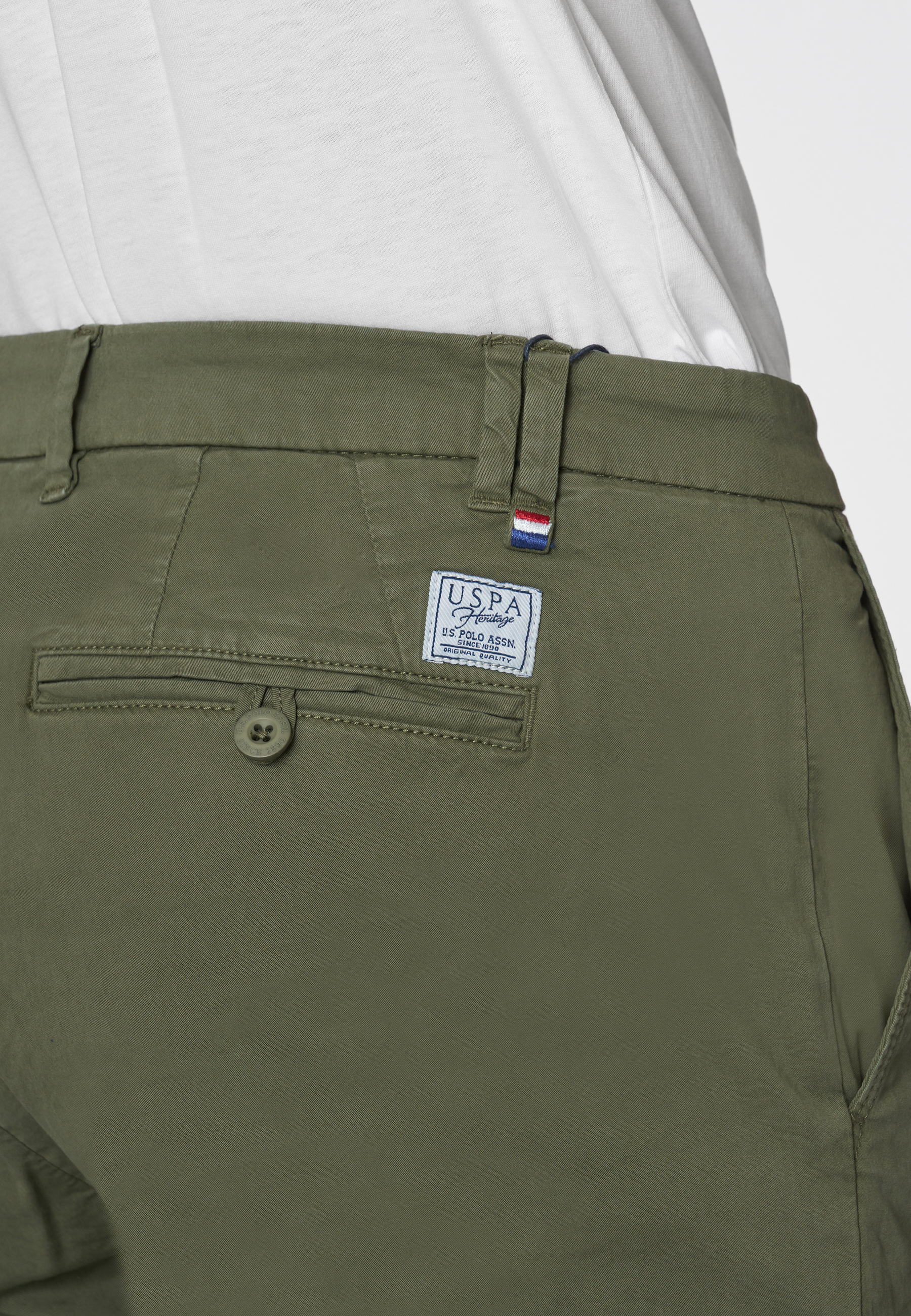Pantalone chino in cotone twill stretch