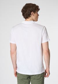 Polo shirt a maniche corte misto cotone e lino con logo