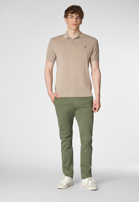 Polo shirt a maniche corte in cotone crepe