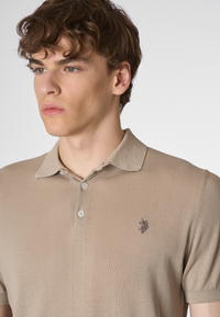 Polo shirt a maniche corte in cotone crepe