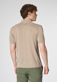 Polo shirt a maniche corte in cotone crepe