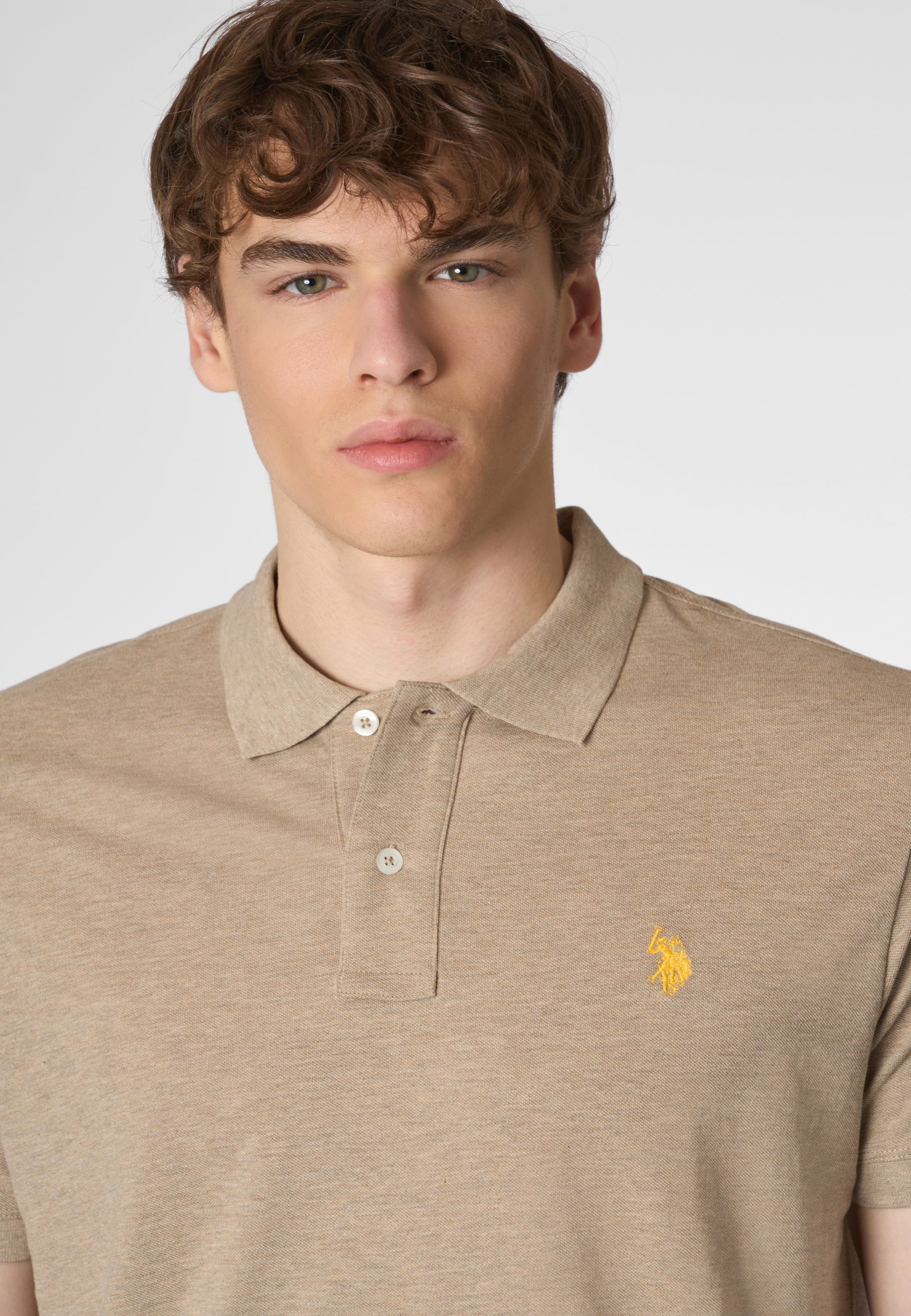 Polo shirt a maniche corte in cotone melange premium quality con logo