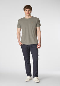 T-shirt a maniche corte in misto cotone organico e canapa con logo