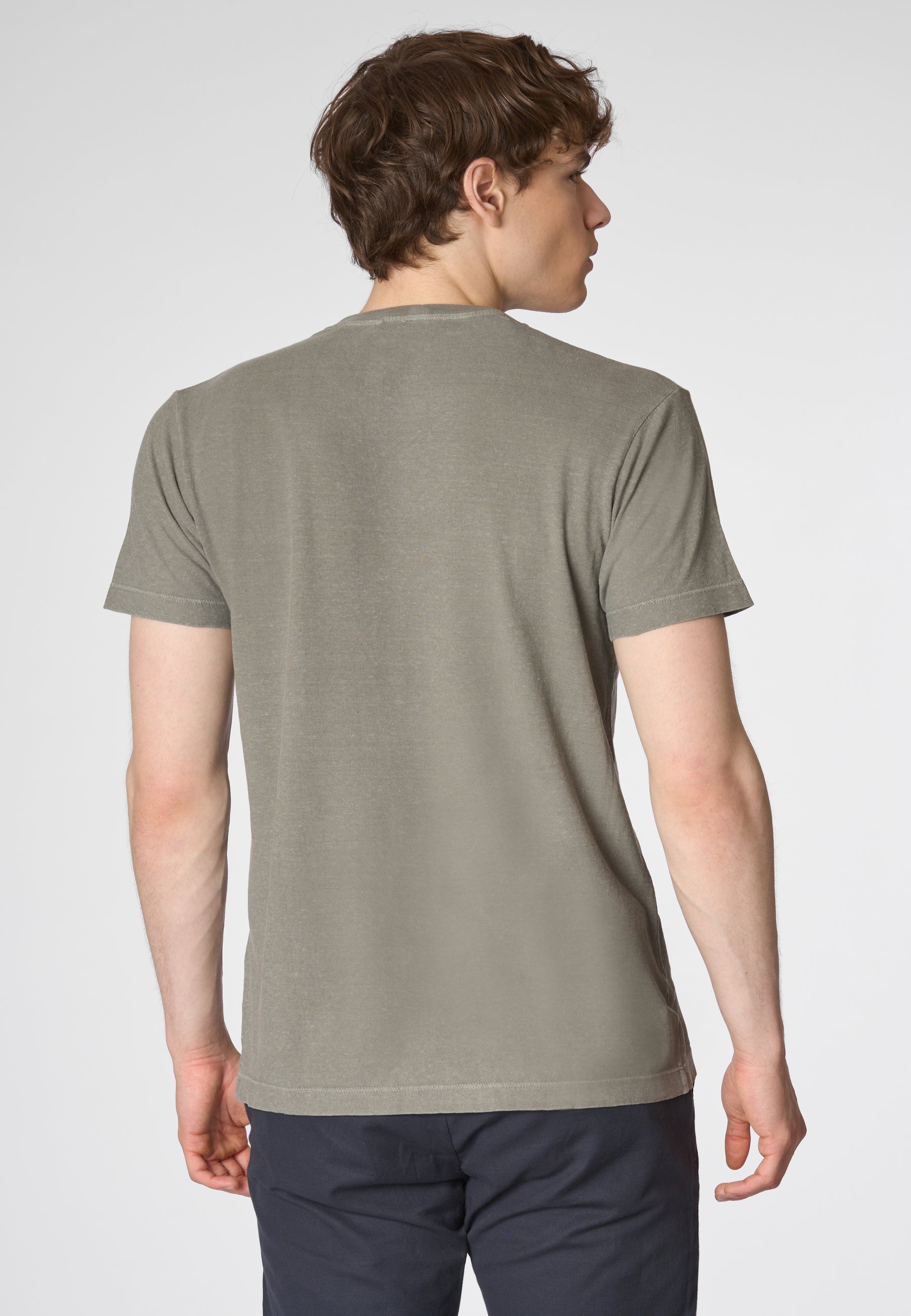 T-shirt a maniche corte in misto cotone organico e canapa con logo