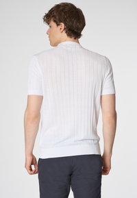 Maglia a maniche corte girocollo a coste in cotone premium quality