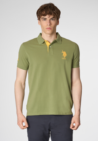 Polo shirt a maniche corte in cotone piquet con logo e numero