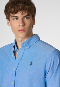Camicia in cotone oxford slim fit con logo