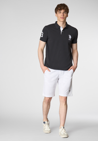 Pantaloni corti chino in cotone twill stretch con logo