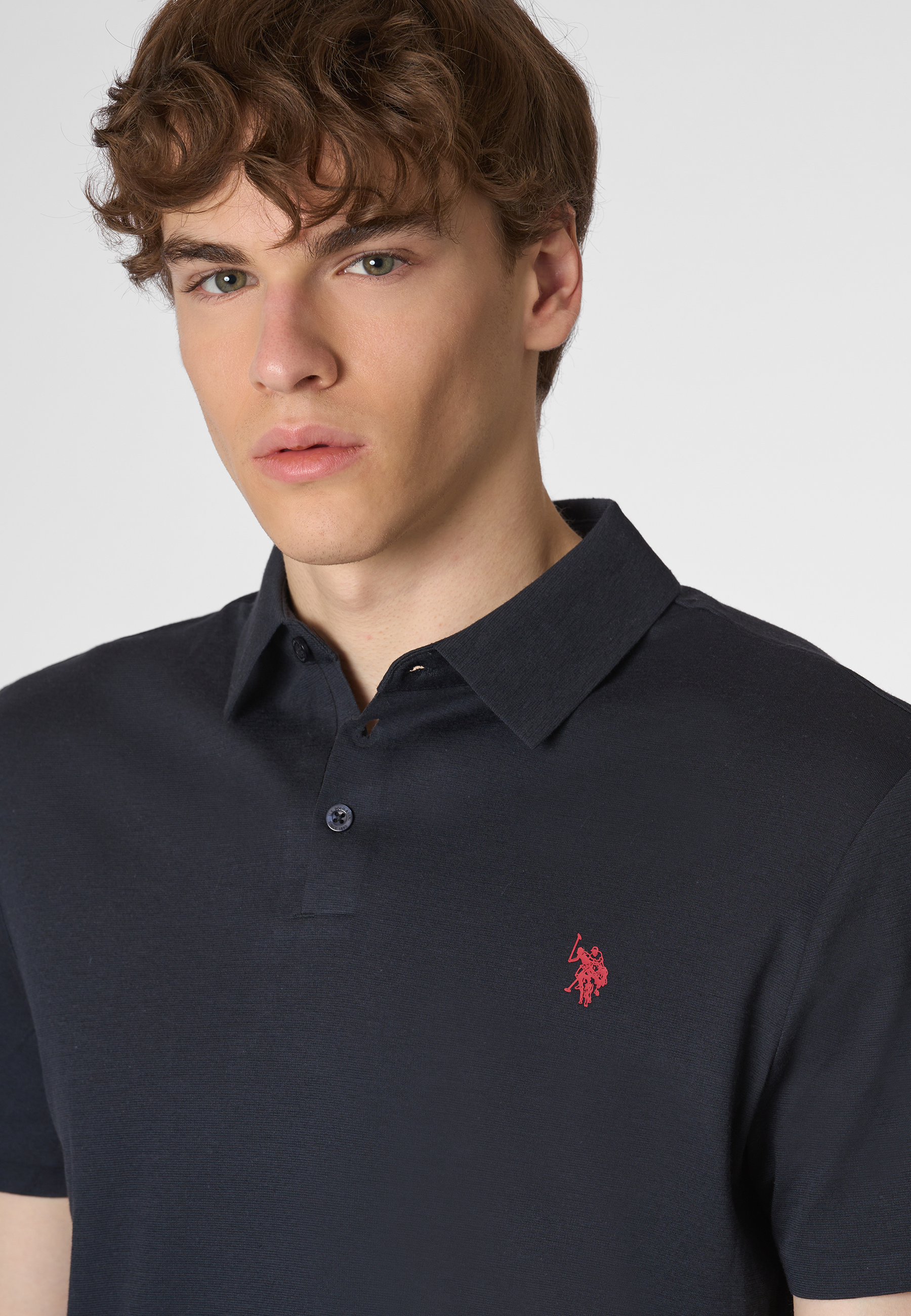 Polo a maniche corte in stretch jersey tecnico
