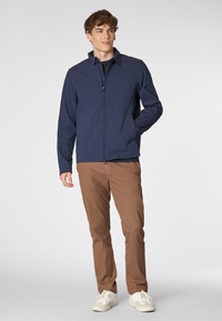 Giacca full zip in cotone stretch nylon