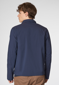Giacca full zip in cotone stretch nylon